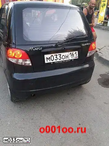 Фото автомобиля DAEWOO MATIZ, 2012 — госномер М033ОН161. Цвет: Бледно-Черный
