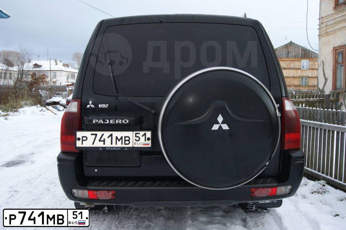 Фото автомобиля MITSUBISHI PAJERO, 2004 — госномер А116ОВ51. Цвет: ЧЕРНЫЙ