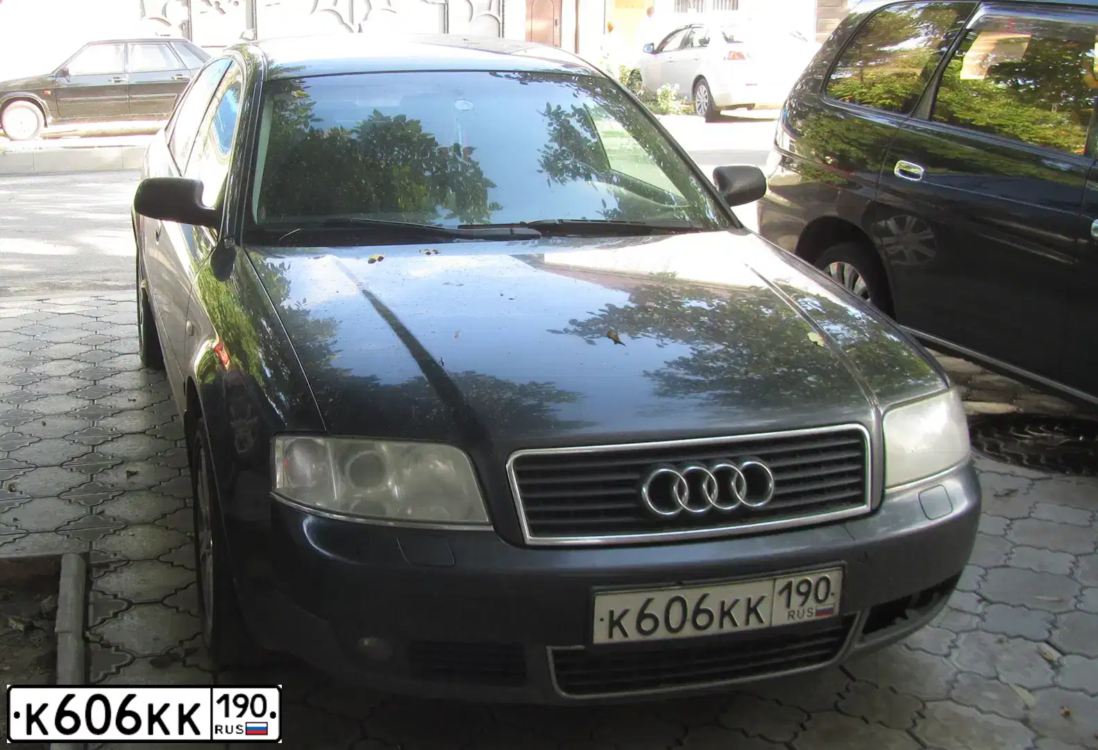 Фото автомобиля AUDI A6, 2003 — госномер К606КК190. Цвет: ЧЕРНЫЙ
