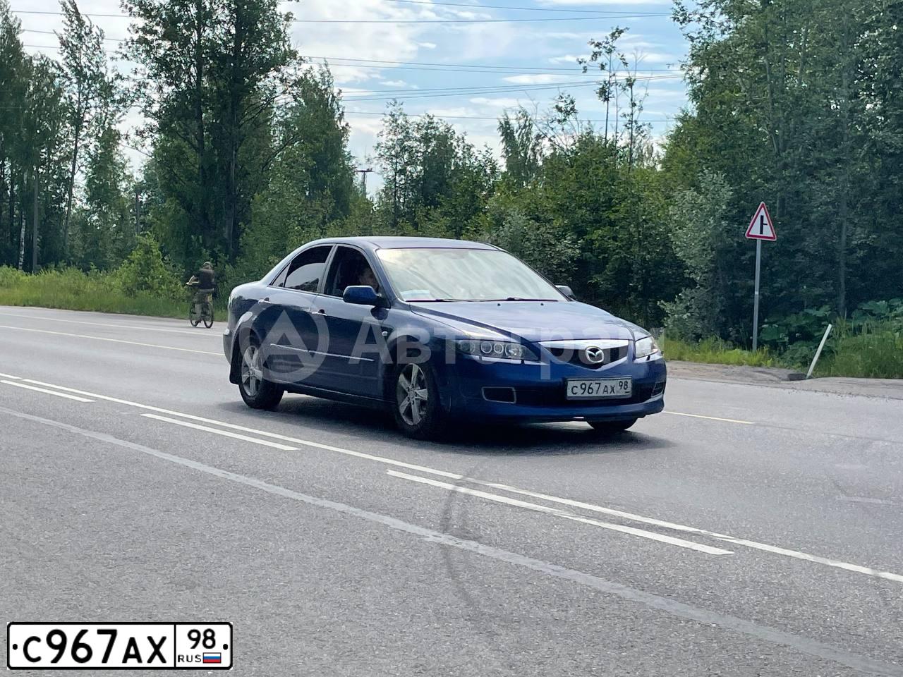 Фото автомобиля MAZDA 6, 2007 — госномер С967АХ98. Цвет: синий