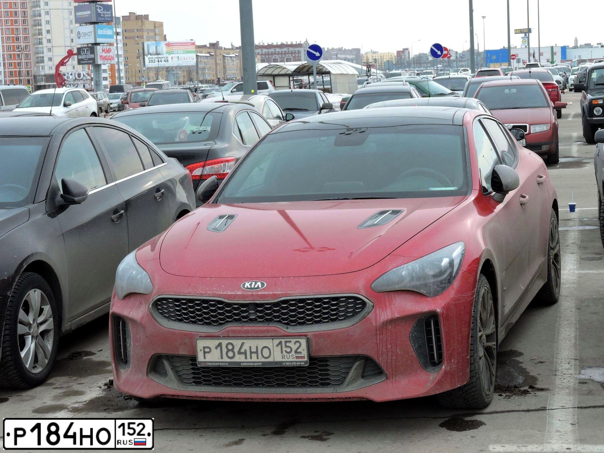 Фото автомобиля KIA CK (STINGER), 2018 — госномер А606КЕ172. Цвет: Красный