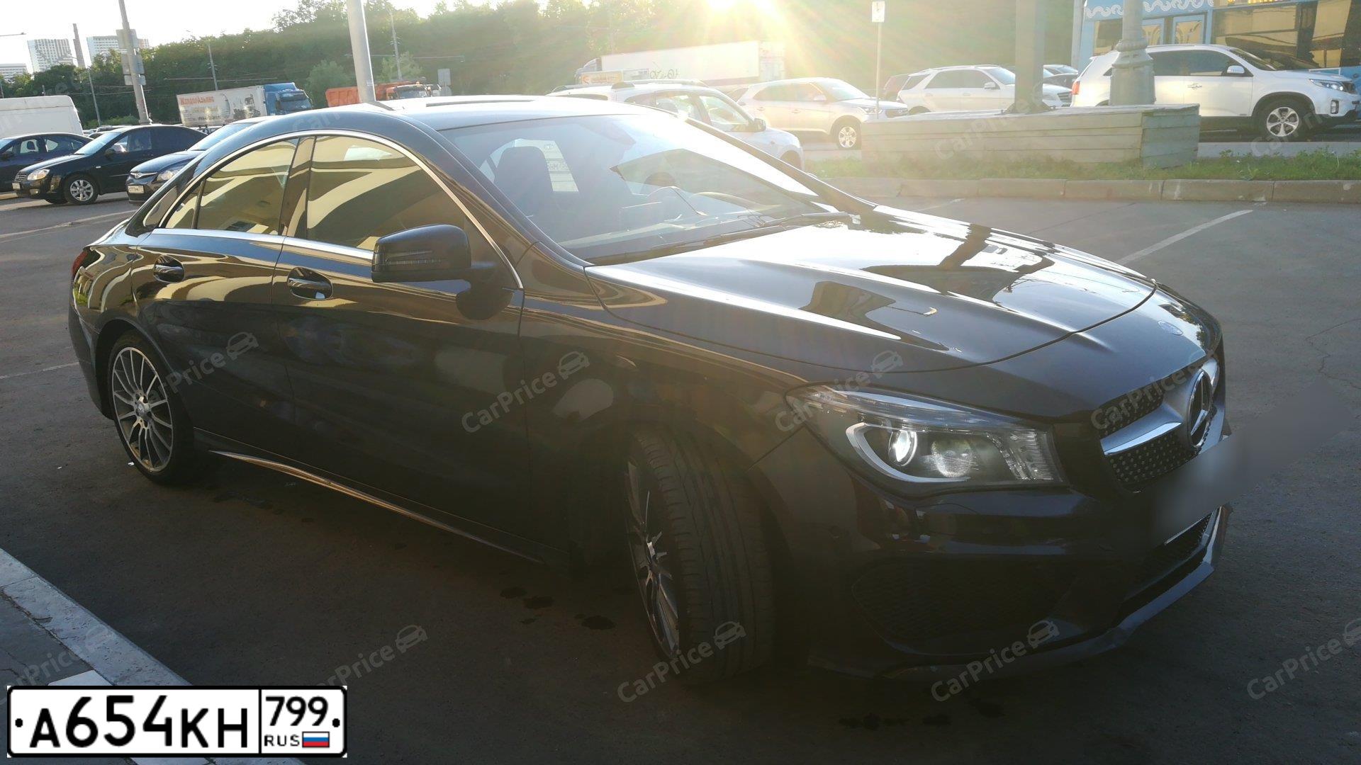 Фото автомобиля MERCEDES CLA-KLASSE, 2015 — госномер А654КН799. Цвет: Коричневый