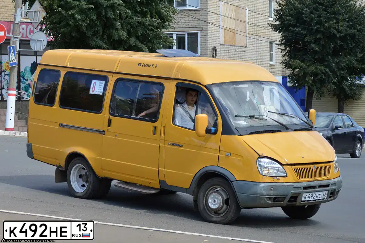 Фото автомобиля GAZ 3221 EL, 2005 — госномер К492НЕ13. Цвет: ЖЁЛТЫЙ