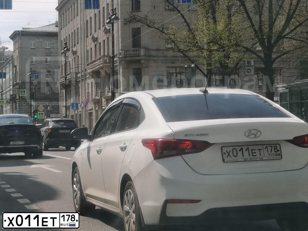Фото автомобиля HYUNDAI SOLARIS, 2017 — госномер К640АН147. Цвет: Белый