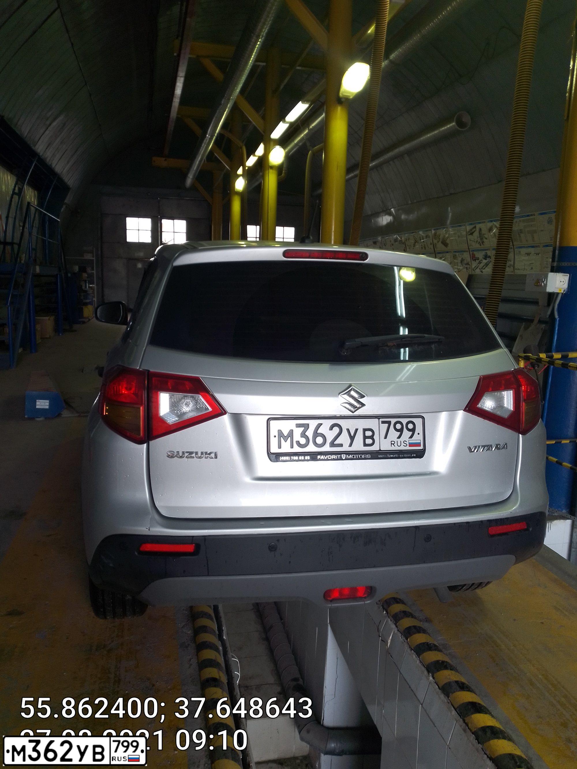 Фото автомобиля SUZUKI /GRAND/ VITARA, 2016 — госномер М362УВ799. Цвет: СЕРЕБРИСТЫЙ