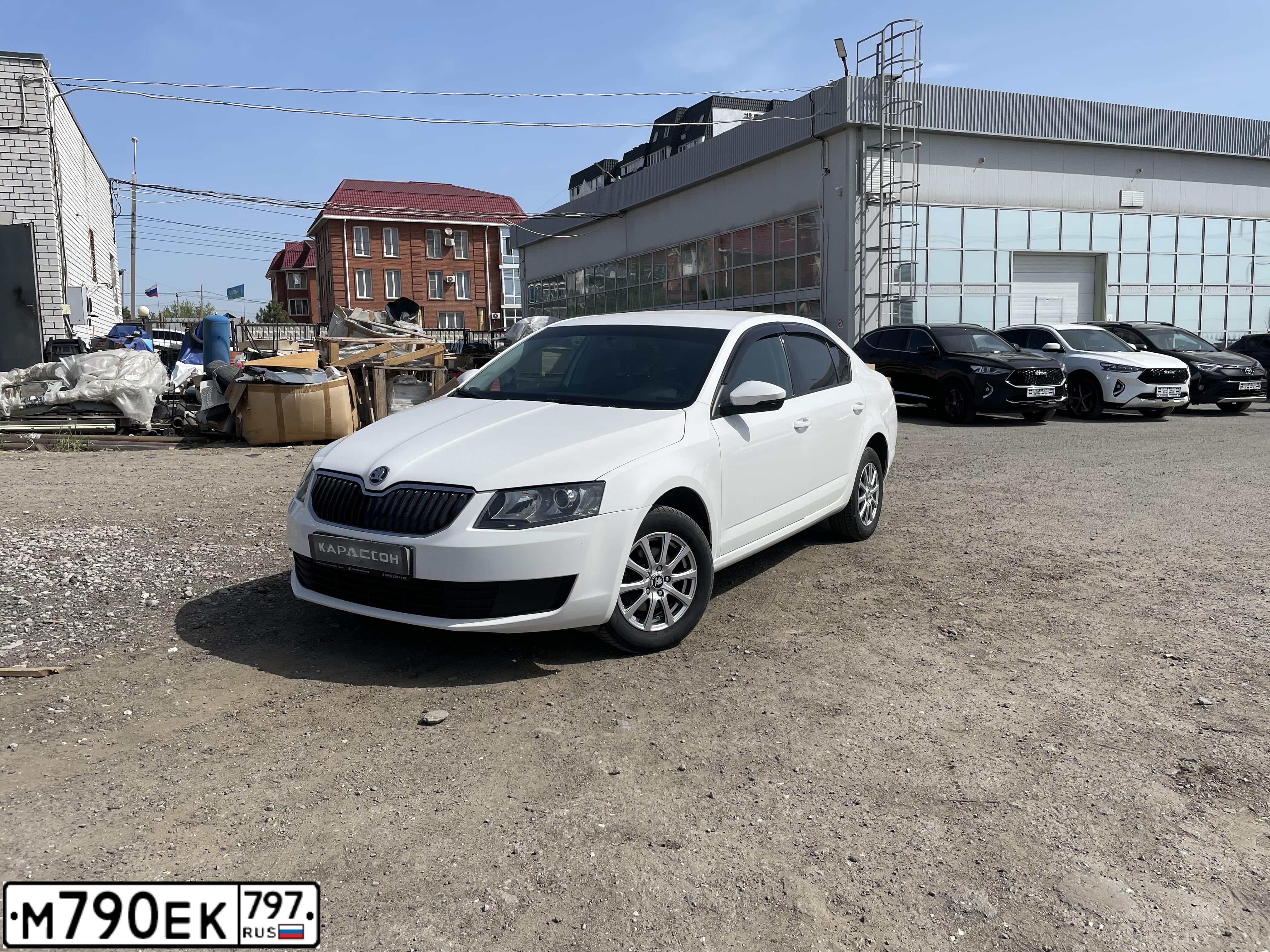 Фото автомобиля SKODA OCTAVIA, 2014 — госномер М790ЕК797. Цвет: Белый