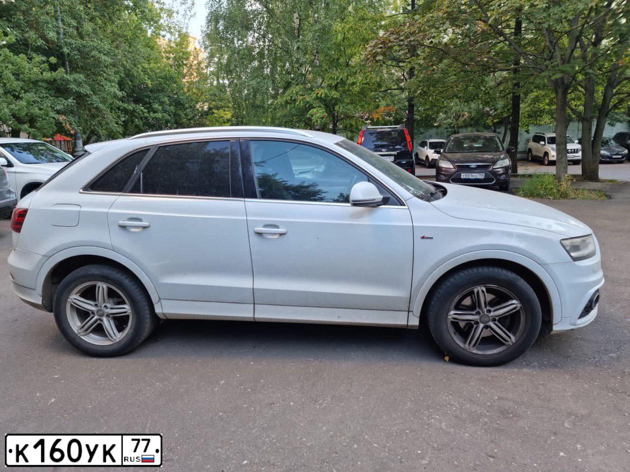 Фото автомобиля AUDI Q3, 2012 — госномер С206КТ196. Цвет: Белый