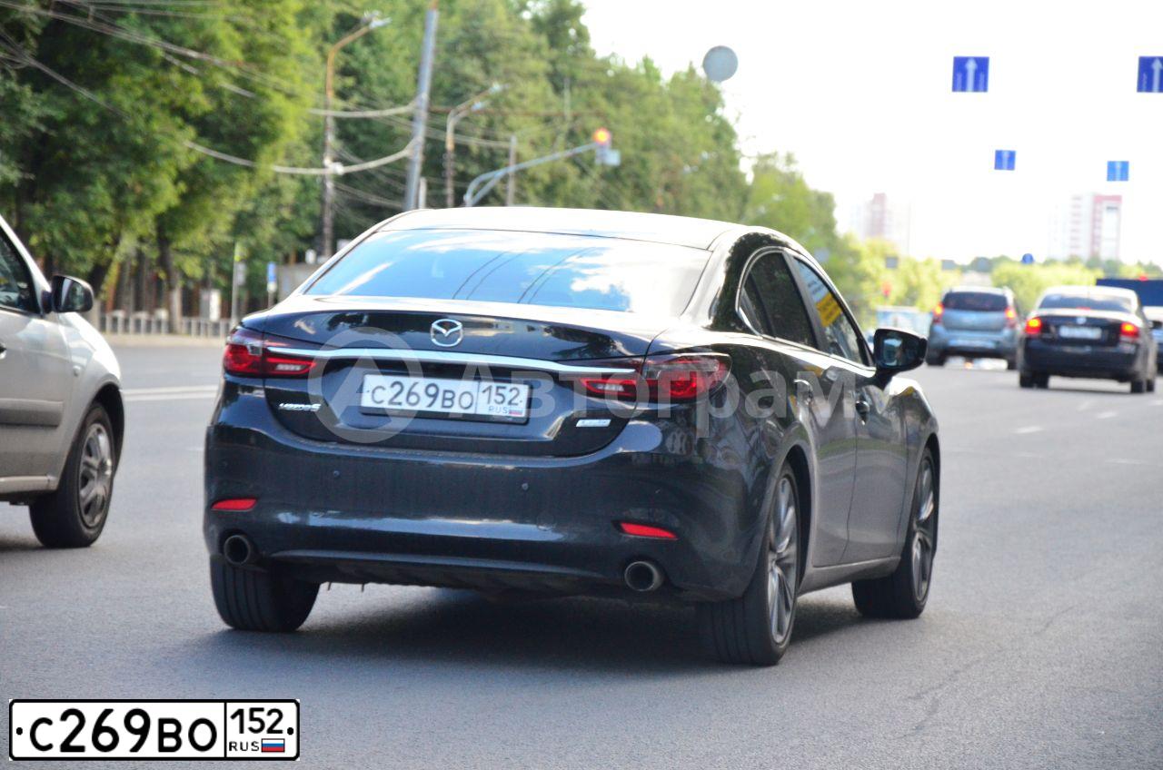 Фото автомобиля MAZDA A 6, 2019 — госномер С269ВО152. Цвет: ЧЕРНЫЙ