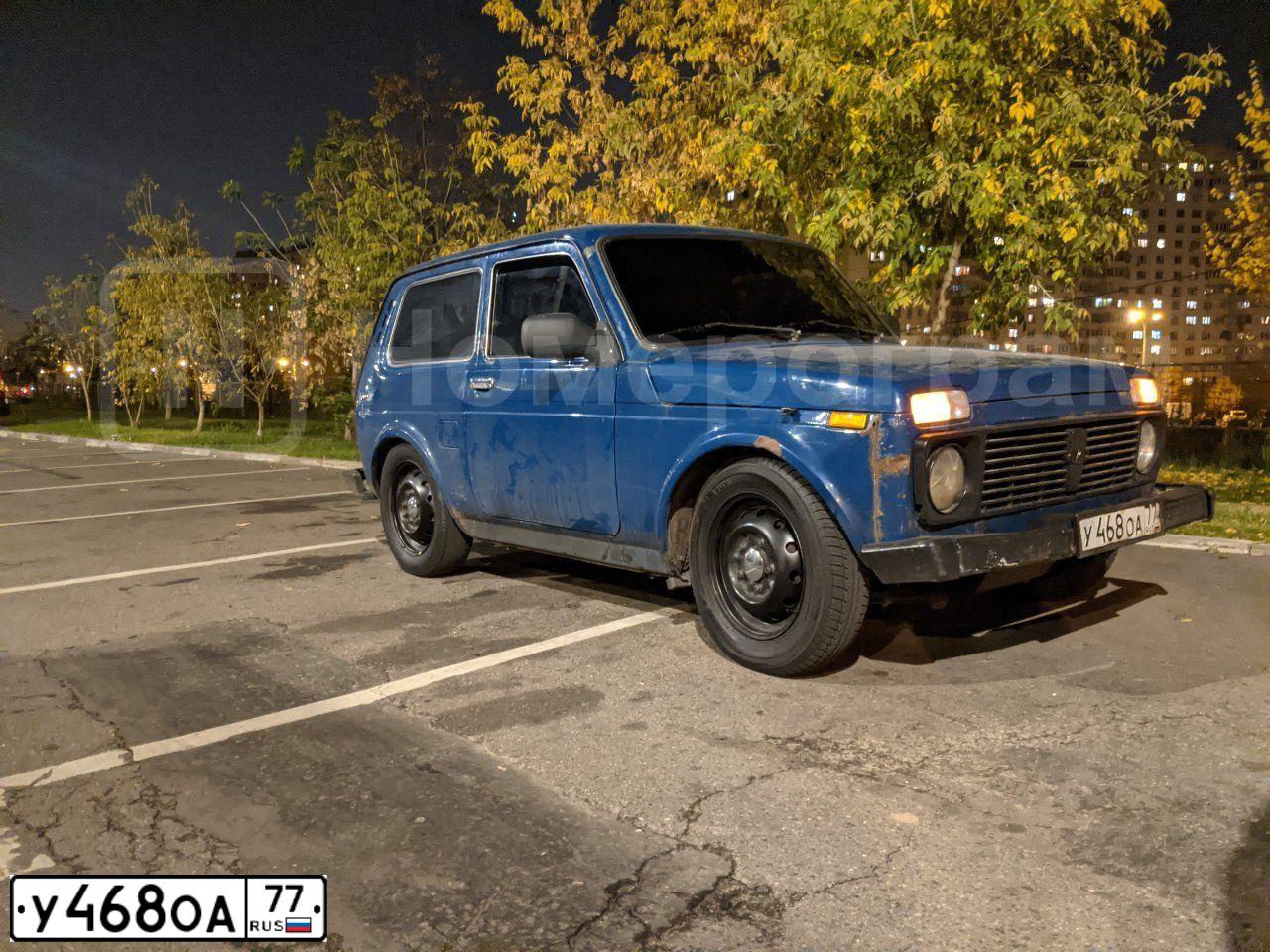 Фото автомобиля LADA 2121 NIVA, 2013 — госномер У468ОА77. Цвет: ЗЕЛЕНЫЙ