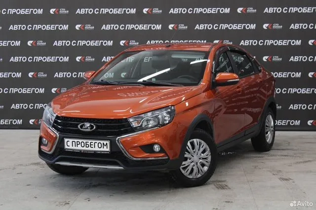 Фото автомобиля LADA VESTA, 2021 — госномер Т372РК142. Цвет: Оранжевый