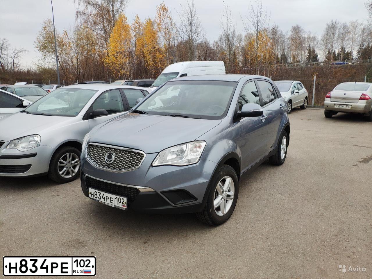 Фото автомобиля SSANGYONG ACTYON, 2012 — госномер Н834РЕ102. Цвет: СЕРЫЙ