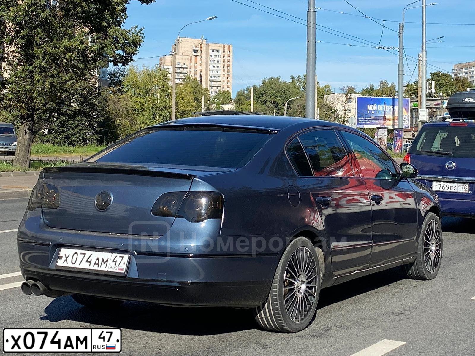 Фото автомобиля VOLKSWAGEN PASSAT, 2007 — госномер К543СН147. Цвет: СЕРО-СИНИЙ