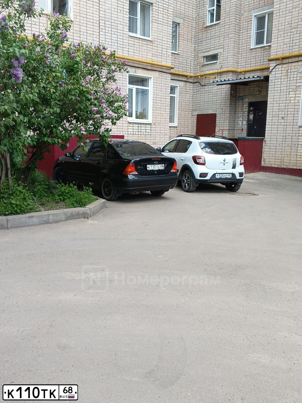Фото автомобиля FORD FOCUS, 2003 — госномер К110ТК68. Цвет: ЧЕРНЫЙ