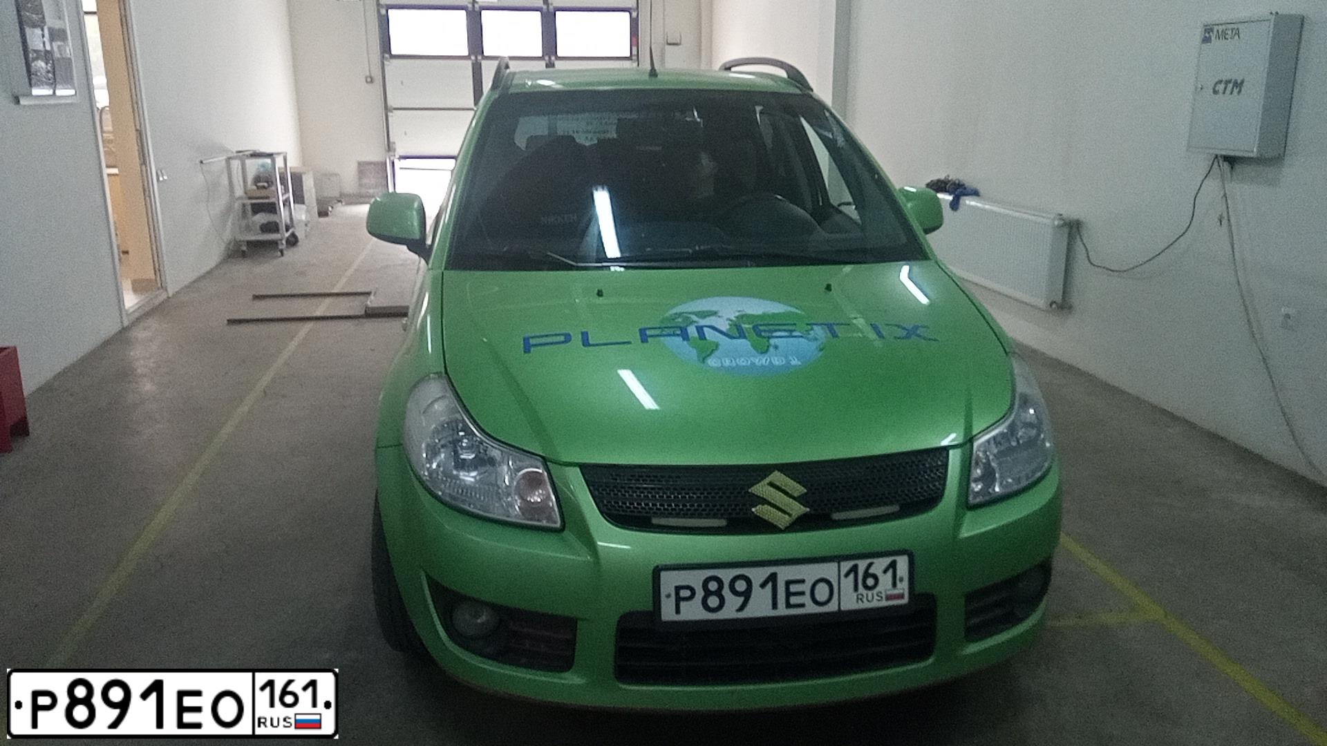 Фото автомобиля SUZUKI SX 4, 2008 — госномер Р891ЕО161. Цвет: ЗЕЛЕНЫЙ