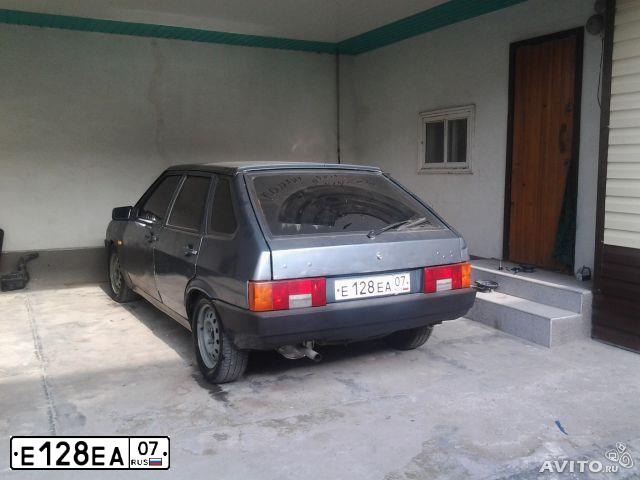 Фото автомобиля LADA 2109 SAMARA, 2001 — госномер Е128ЕА07. Цвет: Серо-Синий