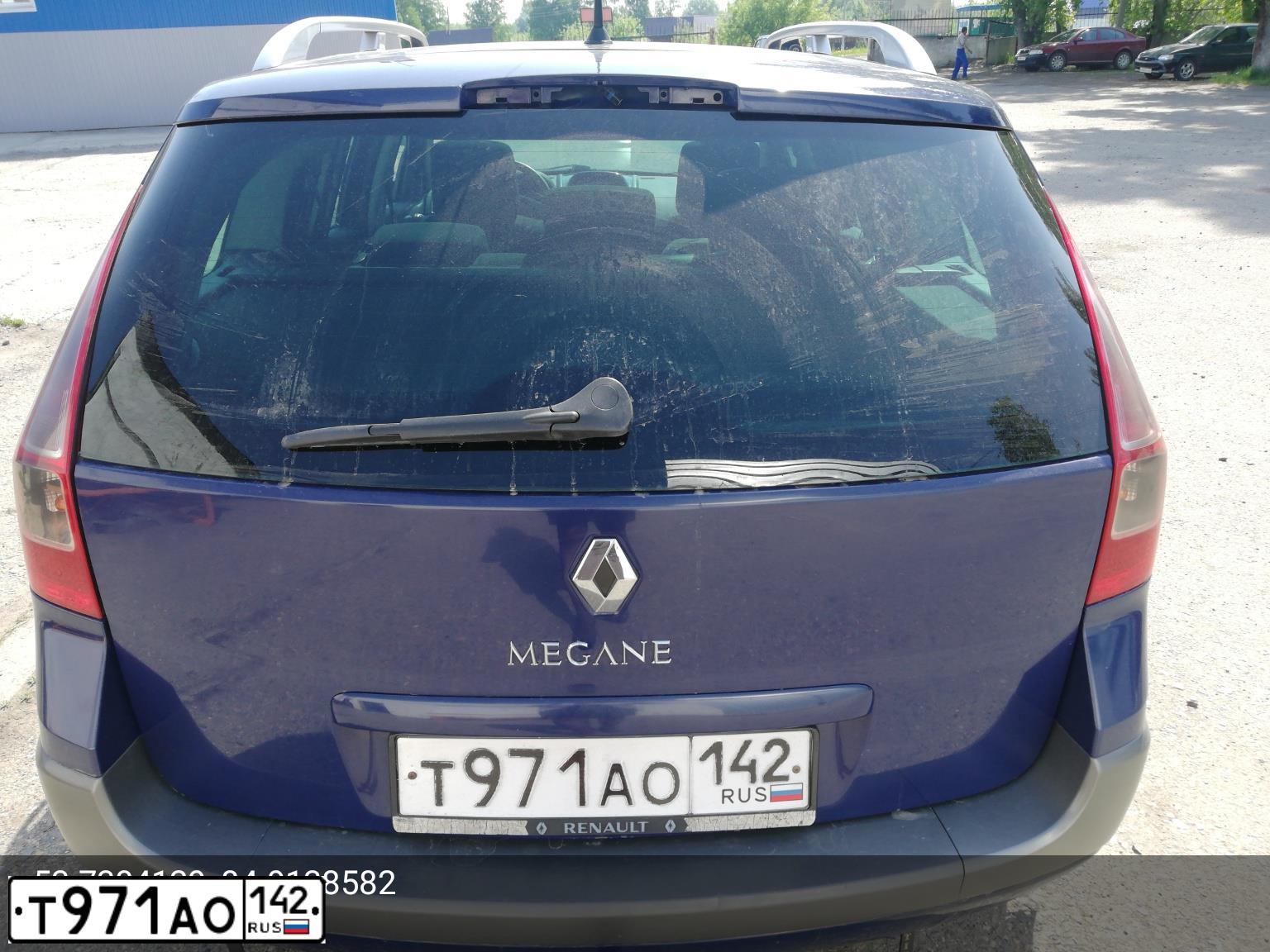 Фото автомобиля RENAULT MEGANE, 2007 — госномер Х773СМ124. Цвет: синий