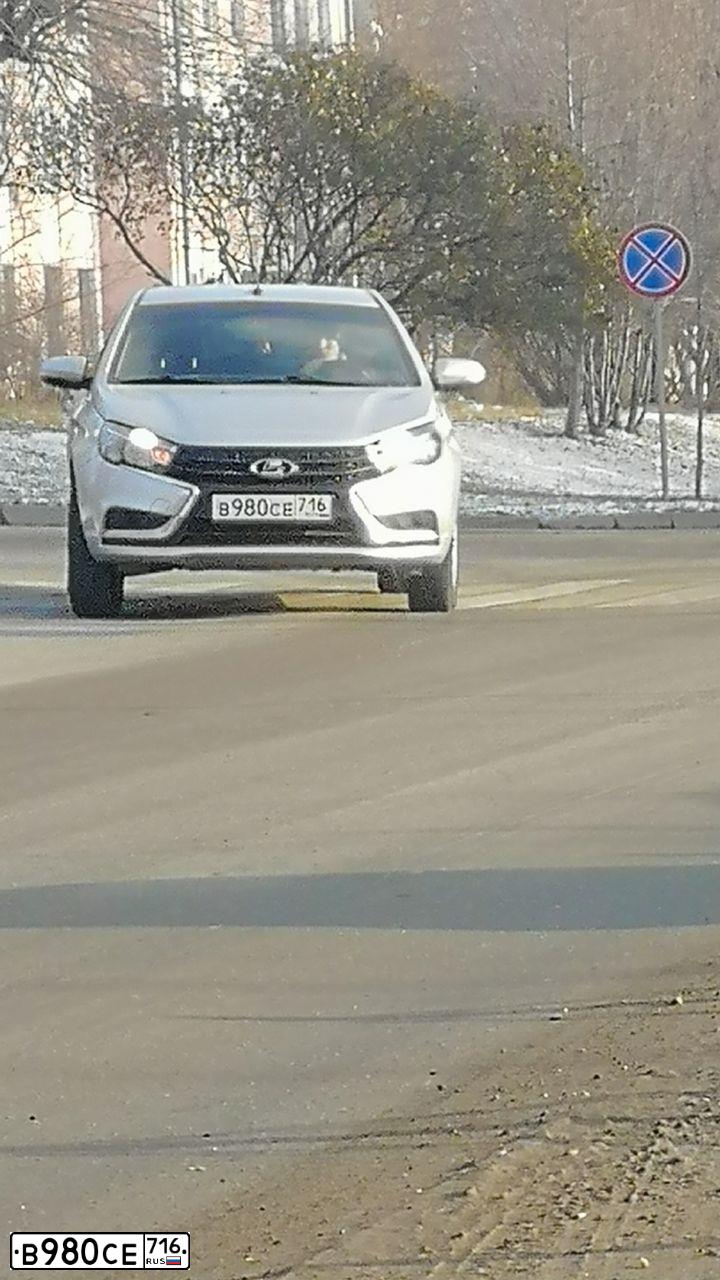 Фото автомобиля LADA VESTA, 2019 — госномер М755КН716. Цвет: СЕРЕБРИСТЫЙ