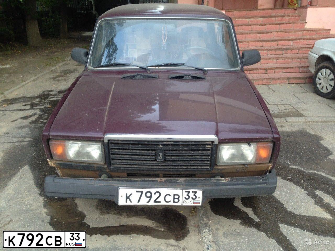 Фото автомобиля LADA 2107, 2005 — госномер О047СН32. Цвет: ТЕМНО-ВИШНЕВЫЙ