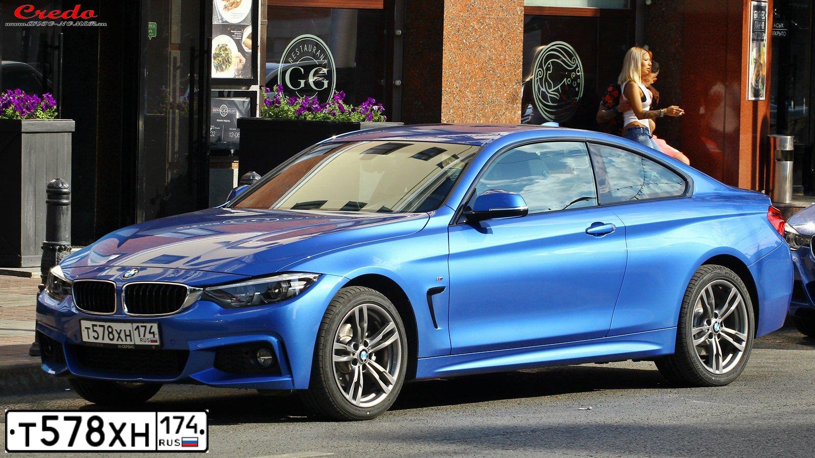 Фото автомобиля BMW 420I, 2017 — госномер С972СР797. Цвет: синий