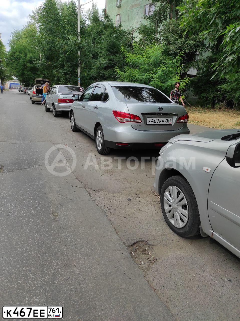Фото автомобиля NISSAN ALMERA /AVTOVAZ/, 2014 — госномер К467ЕЕ761. Цвет: Серебристый