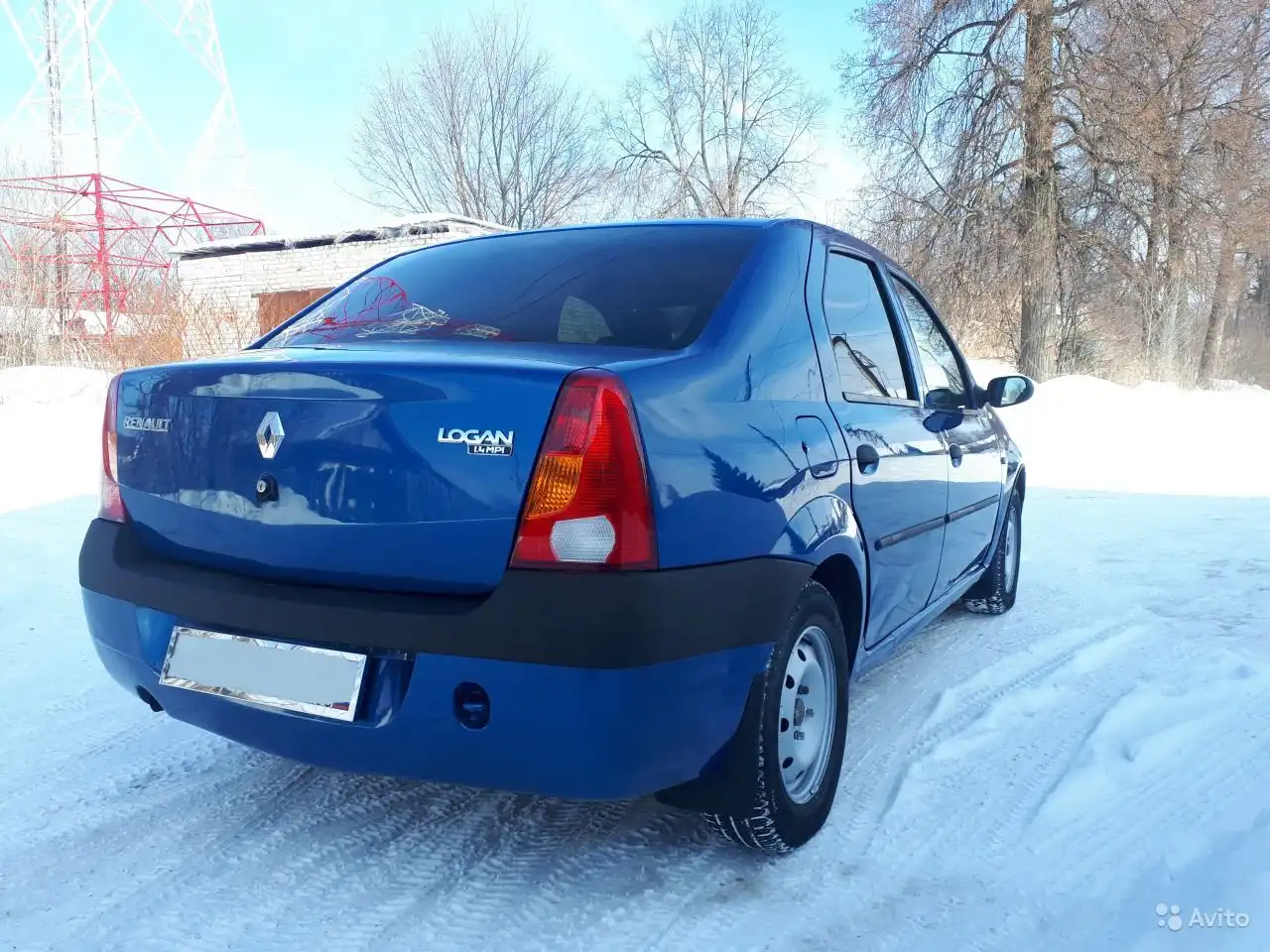 Фото автомобиля RENAULT LOGAN, 2007 — госномер Е299АВ250. Цвет: синий