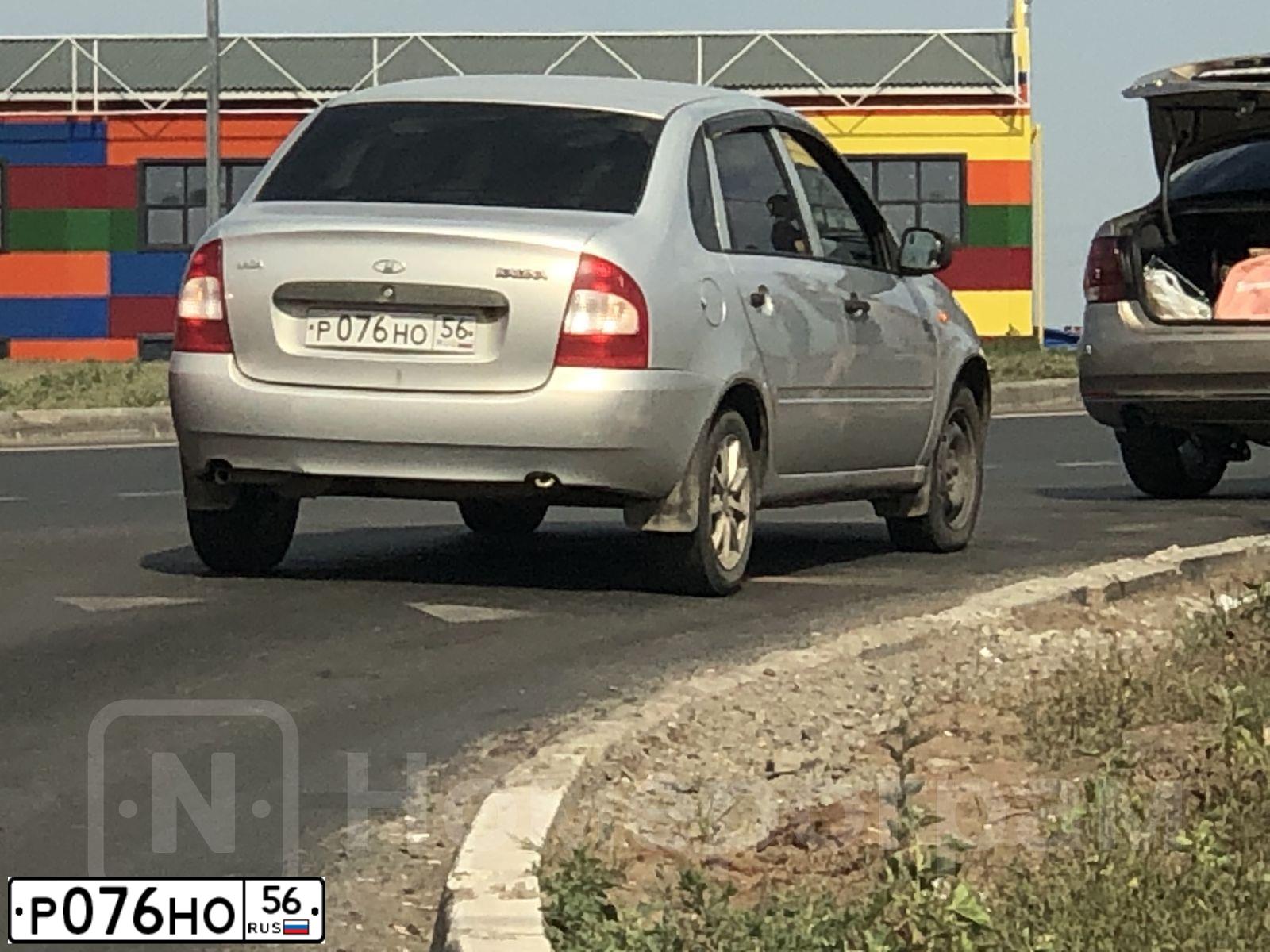 Фото автомобиля LADA 1118 KALINA, 2009 — госномер Р076НО56. Цвет: СЕРЕБРИСТЫЙ