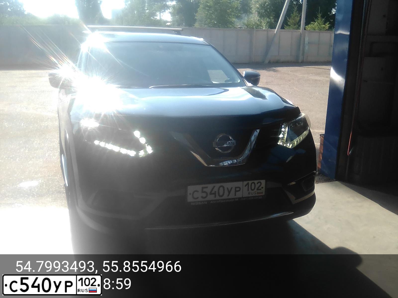 Фото автомобиля NISSAN X-TRAIL, 2016 — госномер С540УР102. Цвет: ТЕМНО-СИНИЙ