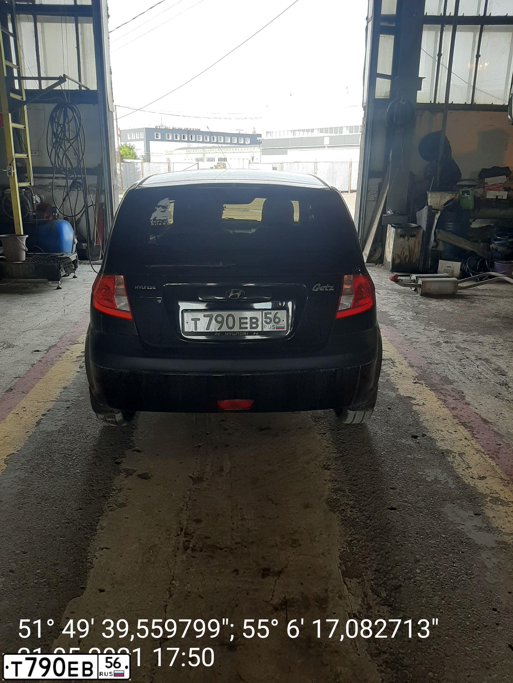 Фото автомобиля HYUNDAI GETZ, 2007 — госномер Т790ЕВ56. Цвет: ЧЕРНЫЙ