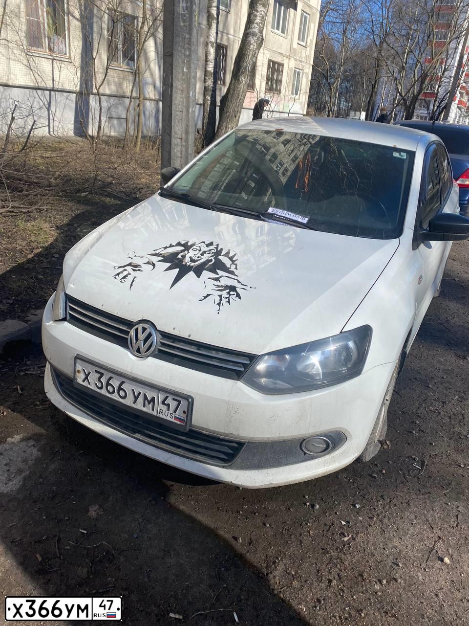 Фото автомобиля VOLKSWAGEN POLO, 2014 — госномер Х366УМ47. Цвет: БЕЛЫЙ