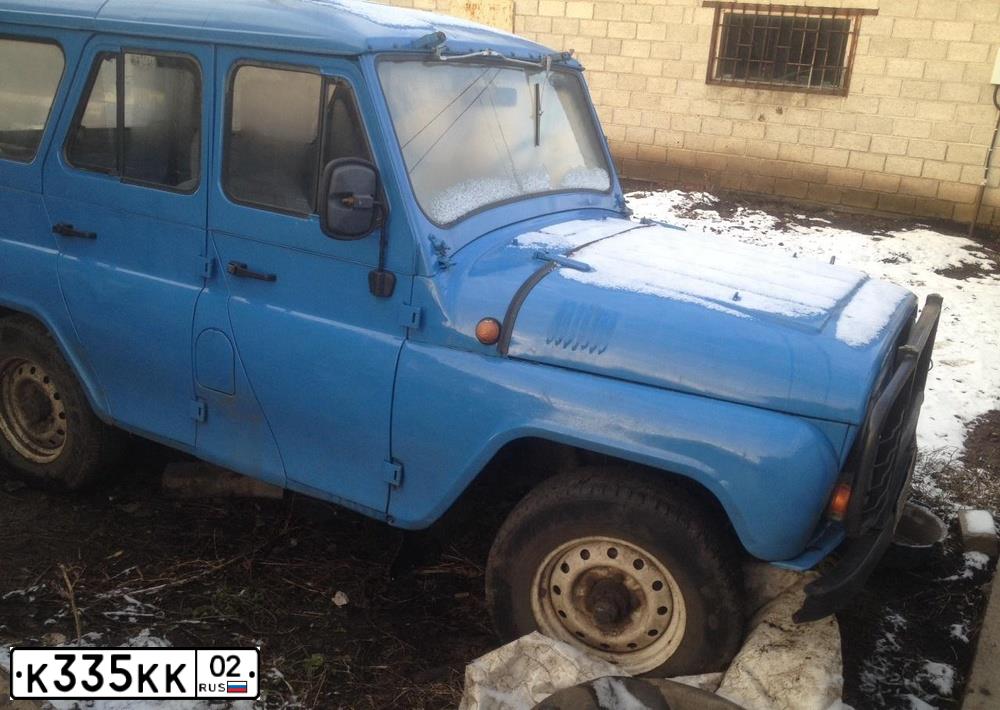Фото автомобиля UAZ Z 3151  HUNTER, 1996 — госномер К335КК02. Цвет: голубой