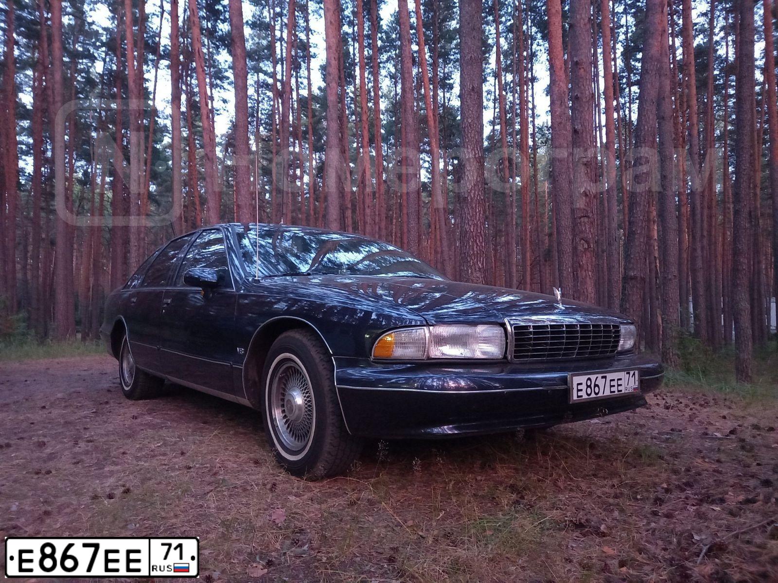 Фото автомобиля CHEVROLET CAPRICE, 1994 — госномер Е867ЕЕ71. Цвет: СИРЕНЕВЫЙ