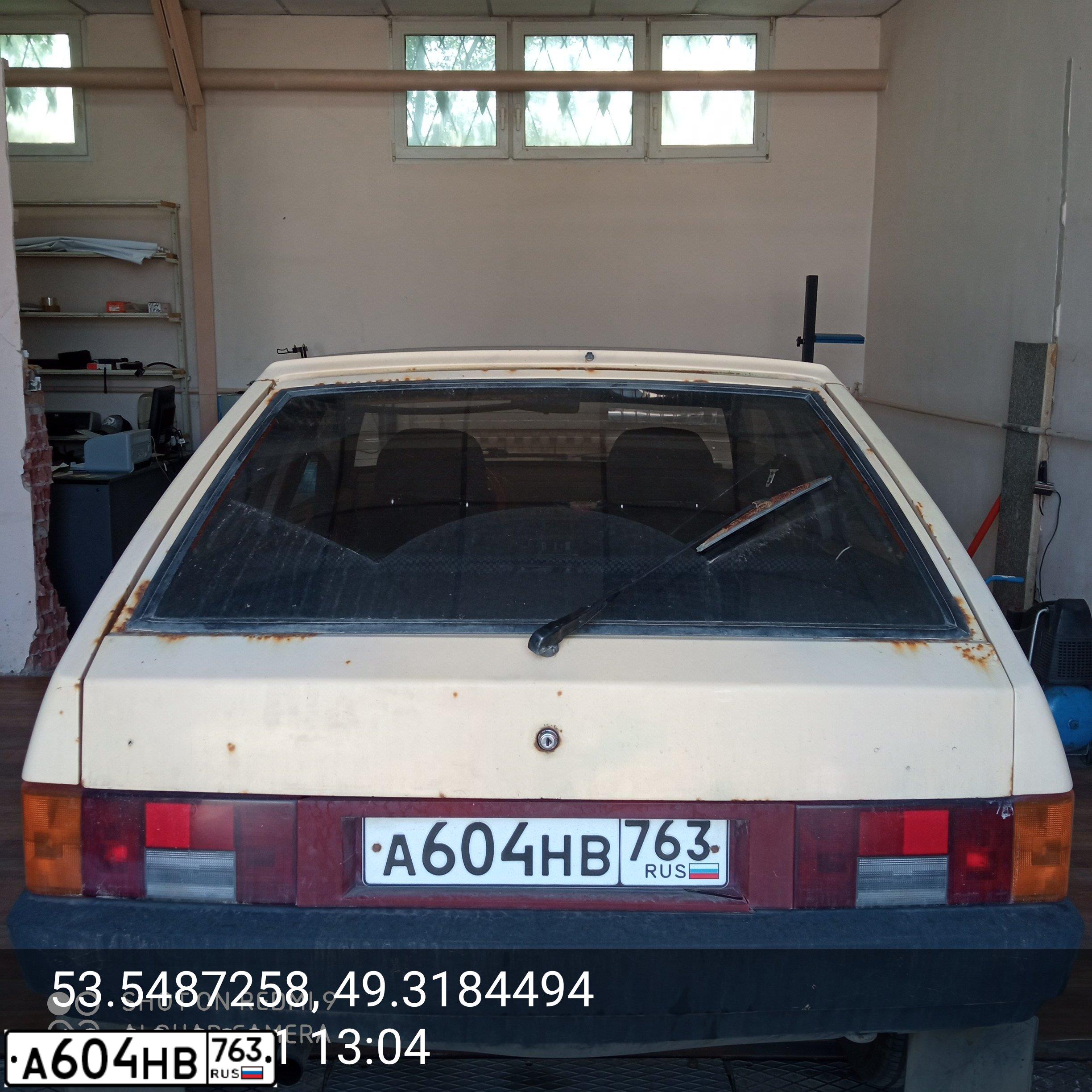 Фото автомобиля LADA 2108 SAMARA, 1986 — госномер А604НВ763. Цвет: ЛИМОННЫЙ