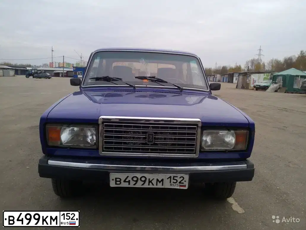 Фото автомобиля VAZ ВАЗ 2107, 2001 — госномер В499КМ152. Цвет: синий