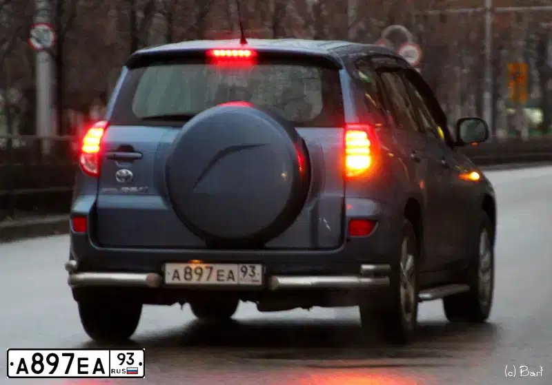 Фото автомобиля TOYOTA RAV4, 2006 — госномер А897ЕА93. Цвет: СЕРО-СИНИЙ