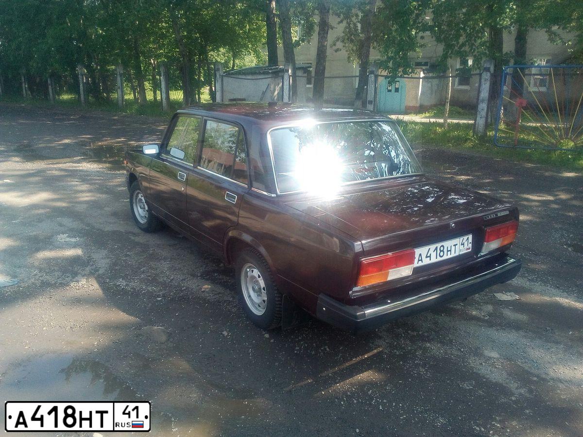 Фото автомобиля LADA 2107, 2009 — госномер А418НТ41. Цвет: Т.КОРИЧНЕВЫЙ