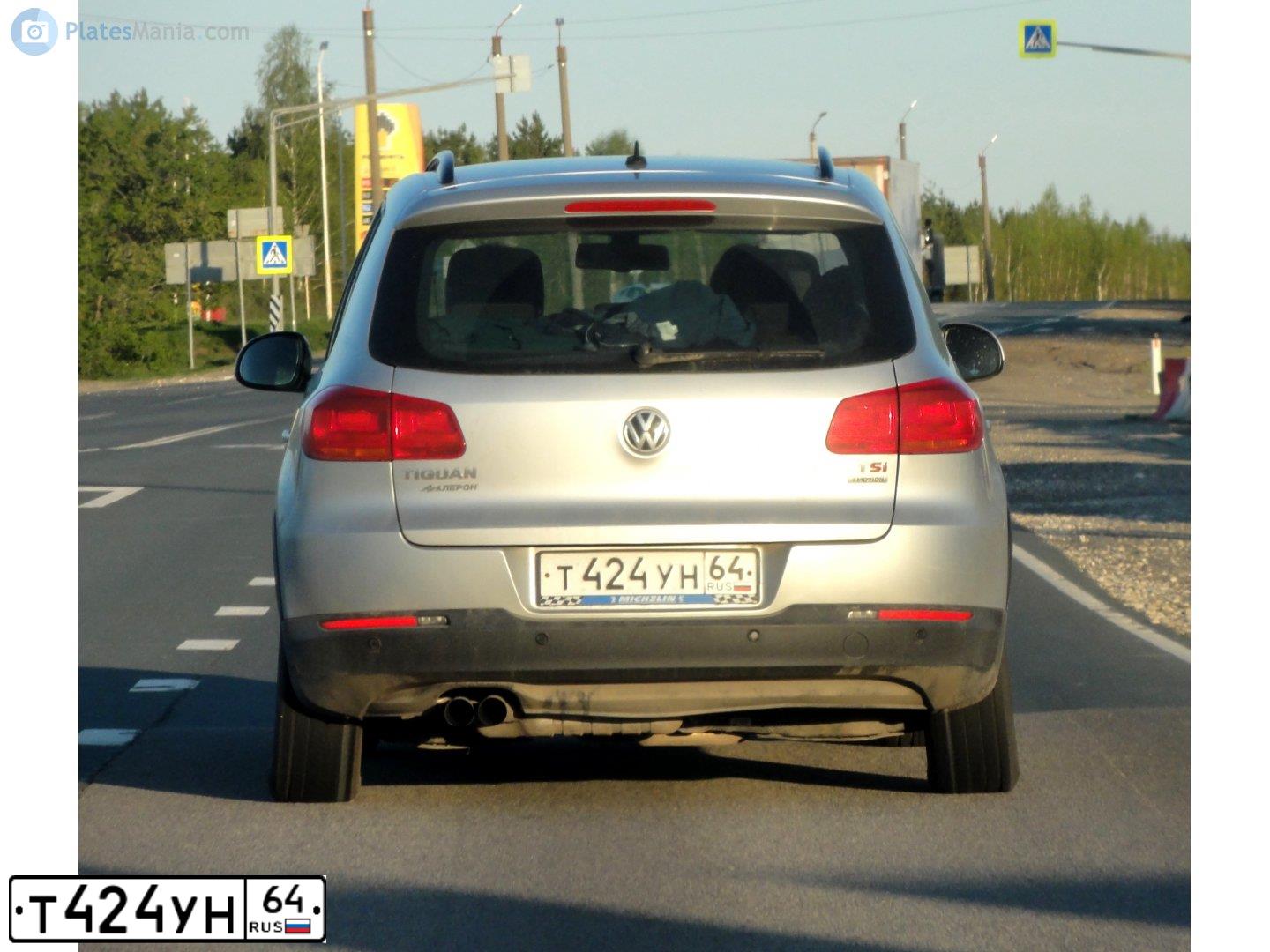 Фото автомобиля VOLKSWAGEN TIGUAN, 2012 — госномер Т347НС71. Цвет: Серебристый