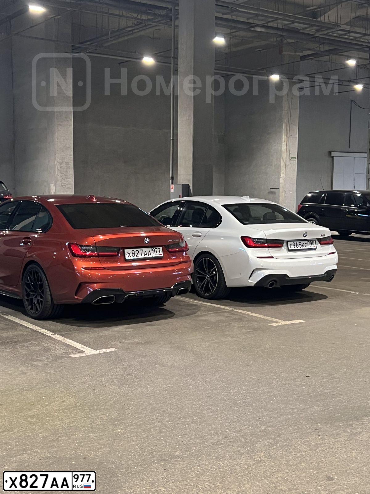 Фото автомобиля БМВ 340I, 2019 — госномер Х827АА977. Цвет: Красный