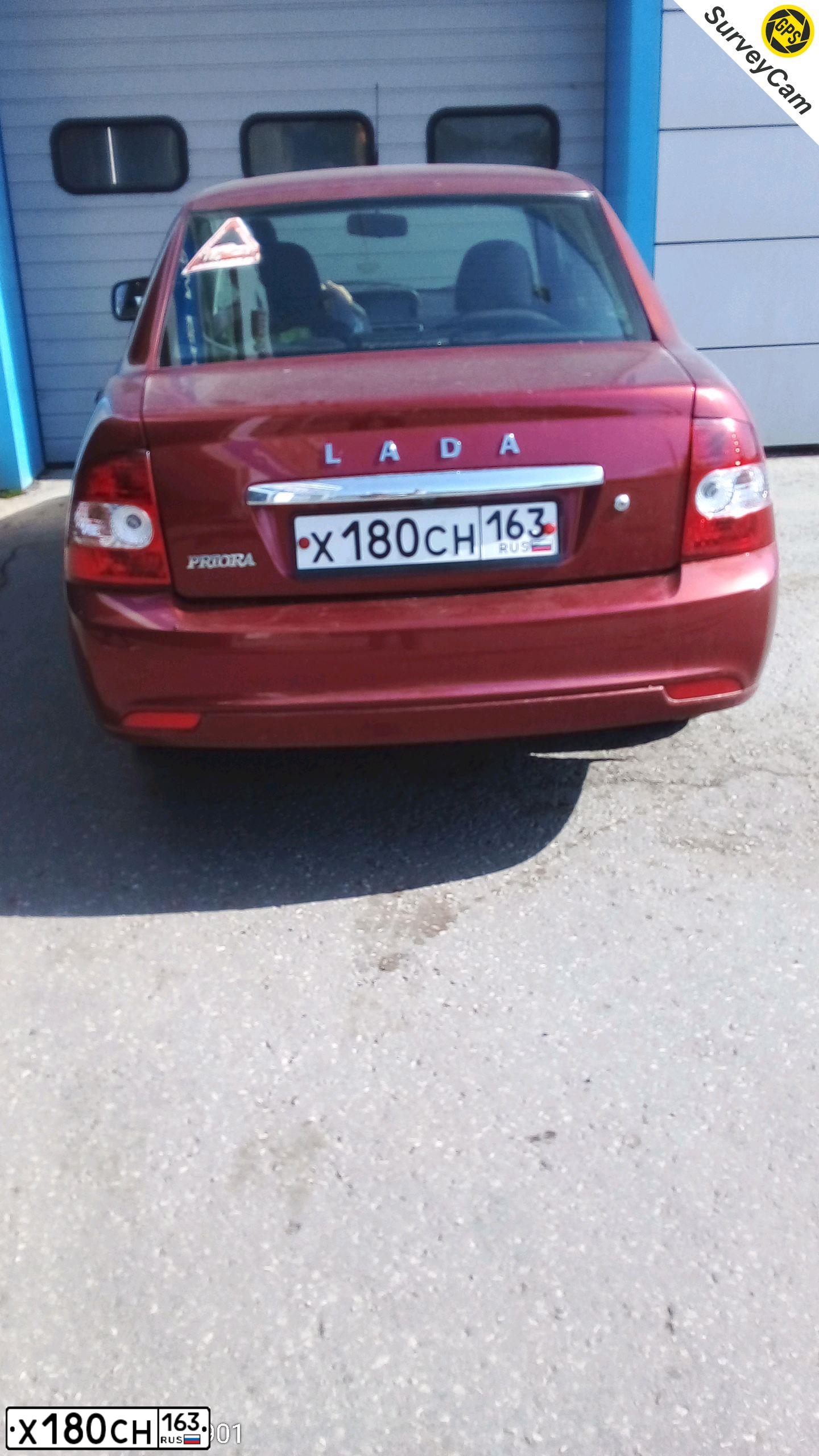 Фото автомобиля LADA 2170 PRIORA, 2017 — госномер Х180СН163. Цвет: КРАСНЫЙ