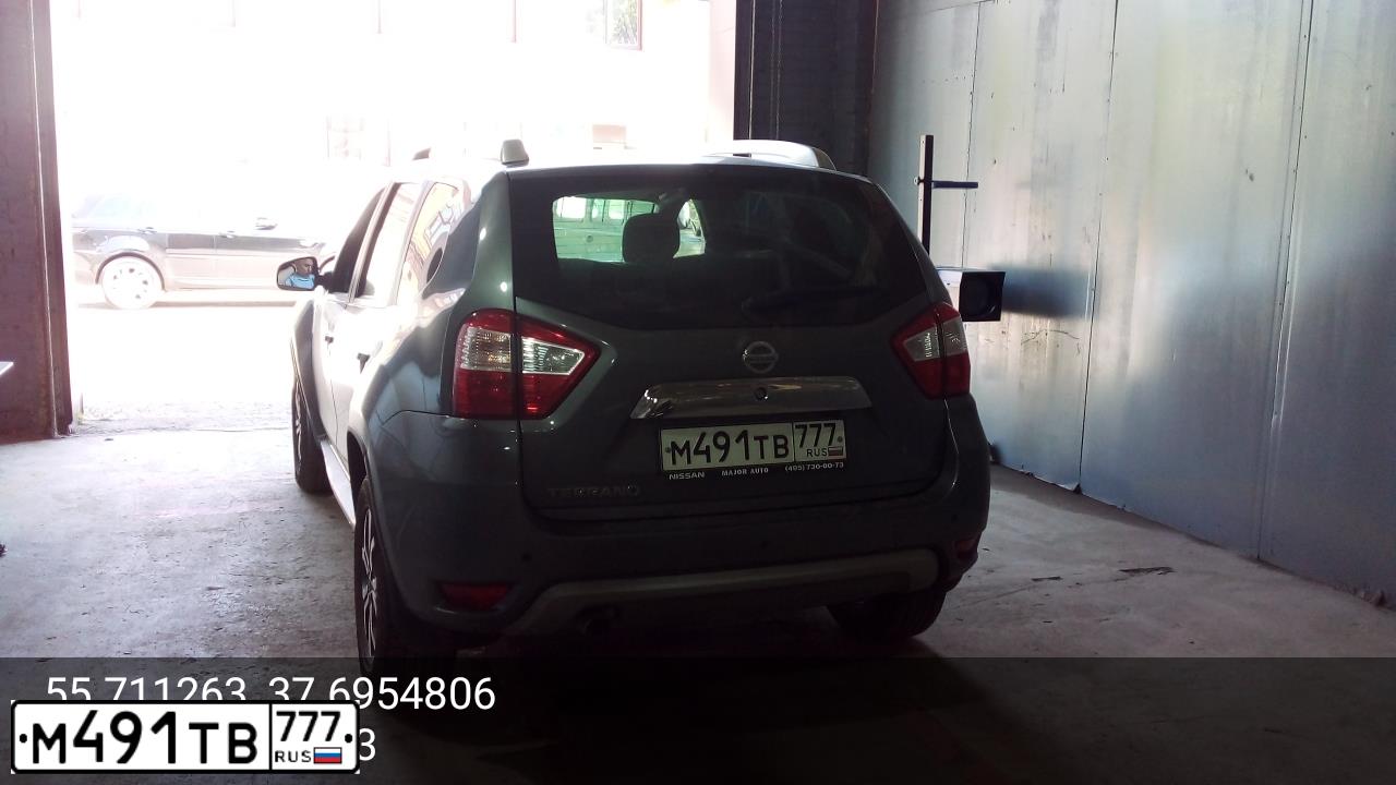 Фото автомобиля NISSAN TERRANO, 2016 — госномер М491ТВ777. Цвет: Серый