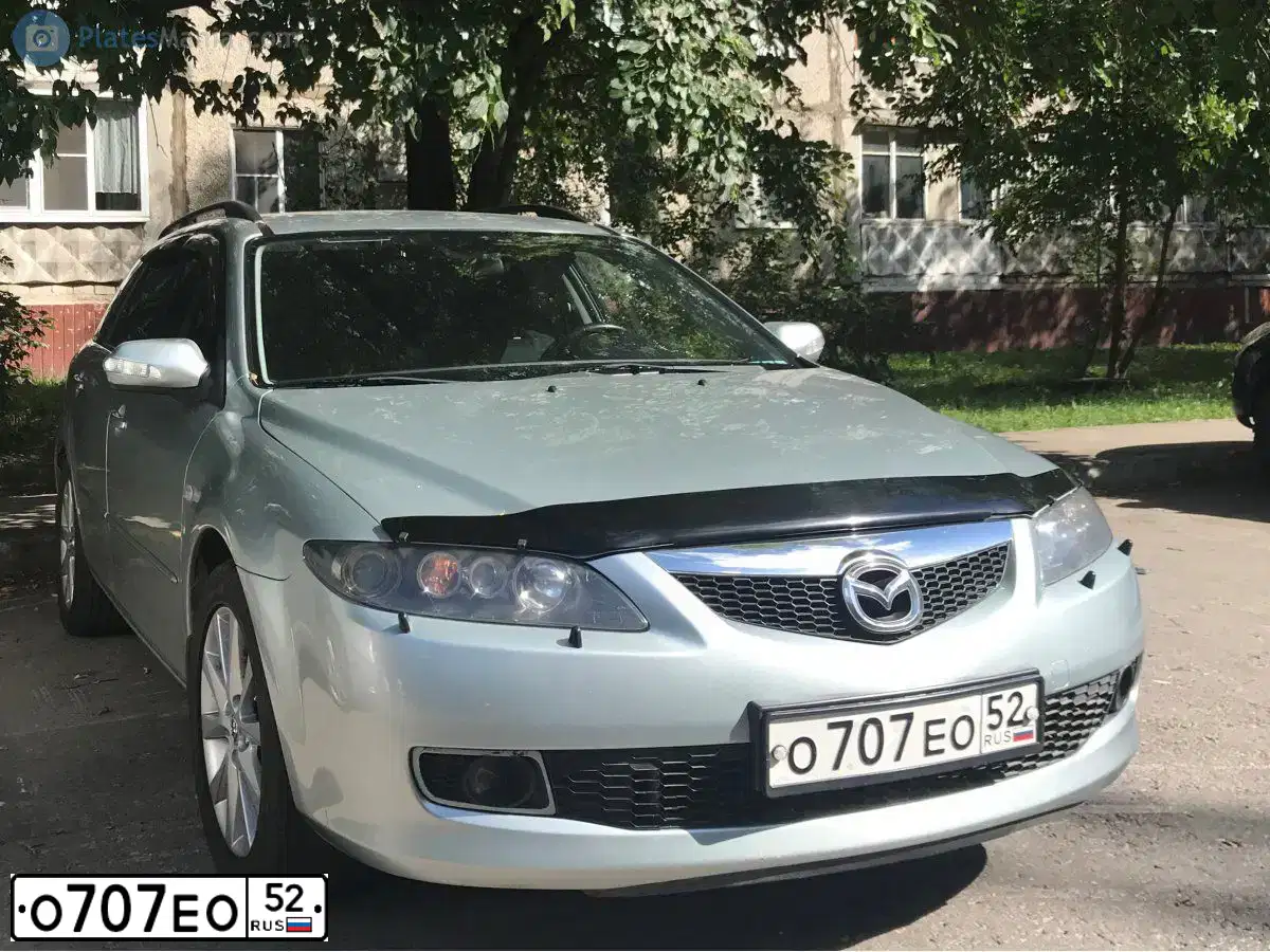 Фото автомобиля MAZDA 6, 2006 — госномер О707ЕО52. Цвет: СЕРЕБРИСТЫЙ