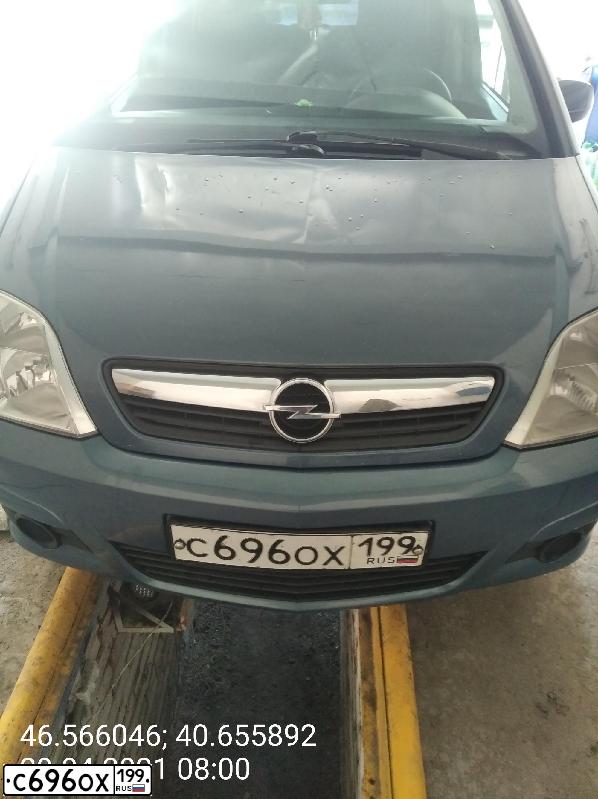 Фото автомобиля OPEL MERIVA, 2008 — госномер С696ОХ199. Цвет: СЕРО-ГОЛУБОЙ
