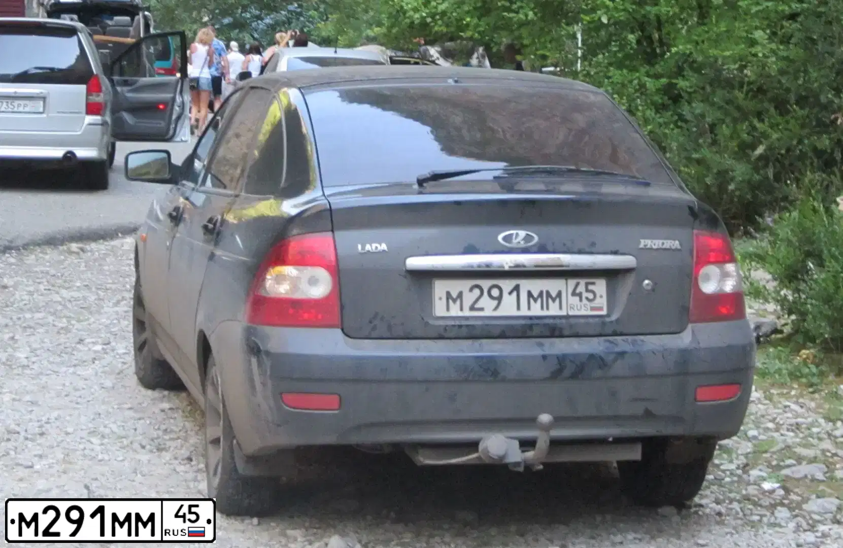 Фото автомобиля LADA 2172 PRIORA, 2008 — госномер М291ММ45. Цвет: ЧЕРНЫЙ МЕТАЛИК