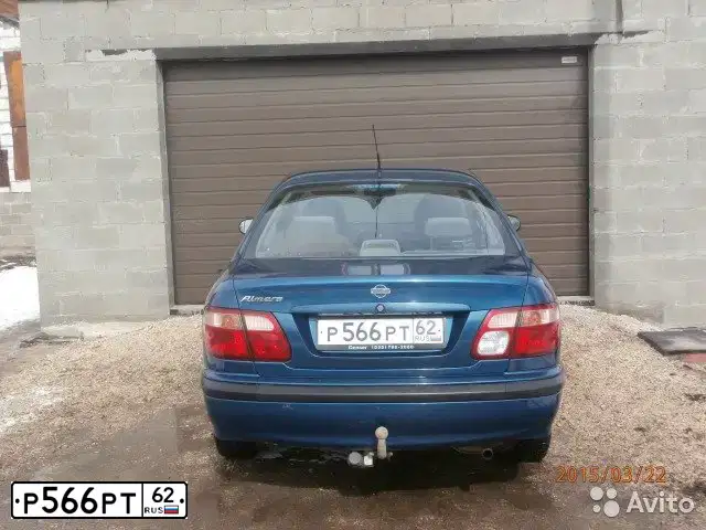 Фото автомобиля NISSAN ALMERA, 2001 — госномер Р566РТ62. Цвет: СИНИЙ