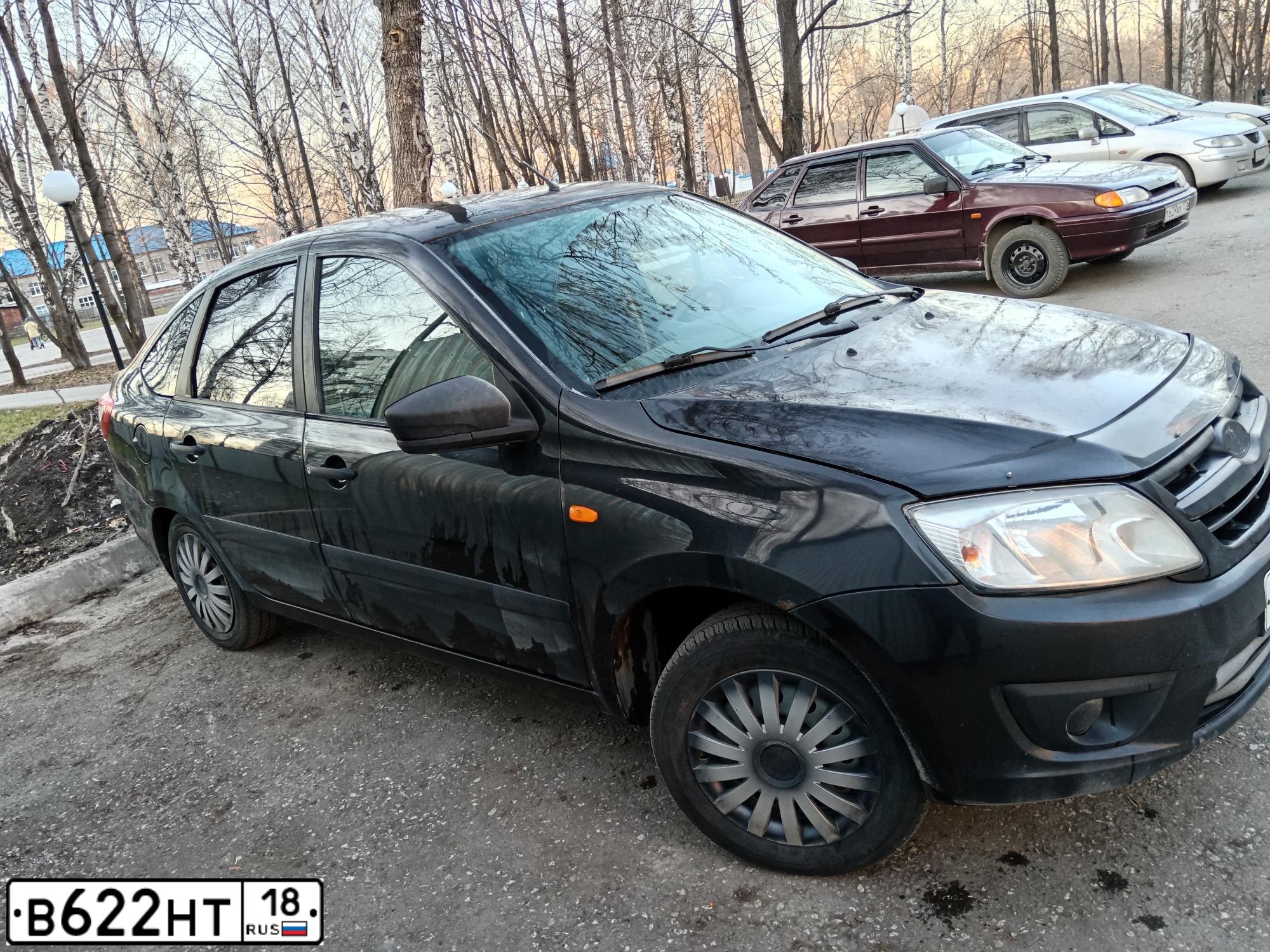 Фото автомобиля LADA 2191 GRANTA, 2015 — госномер В953ТР702. Цвет: ЧЕРНЫЙ