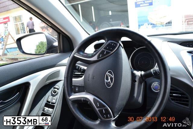 Фото автомобиля HYUNDAI AVANTE, 2013 — госномер Н353МВ68. Цвет: ЧЕРНЫЙ