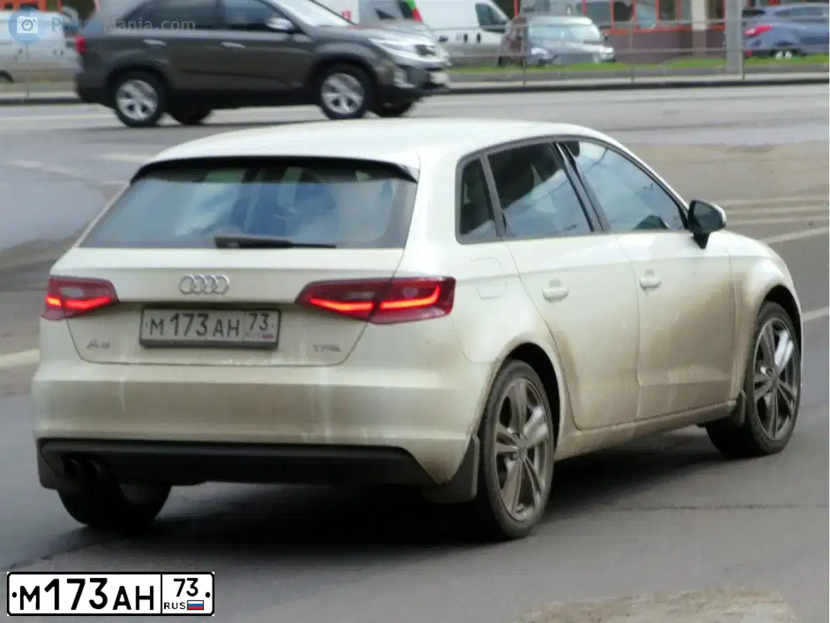 Фото автомобиля HONDA CIVIC, 2012 — госномер М173АН73. Цвет: ЧЕРНЫЙ