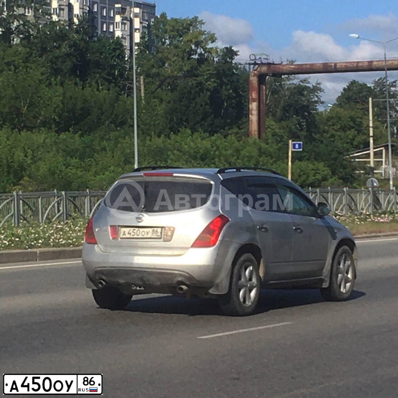 Фото автомобиля NISSAN MURANO, 2005 — госномер Х920КК72. Цвет: Серебристый