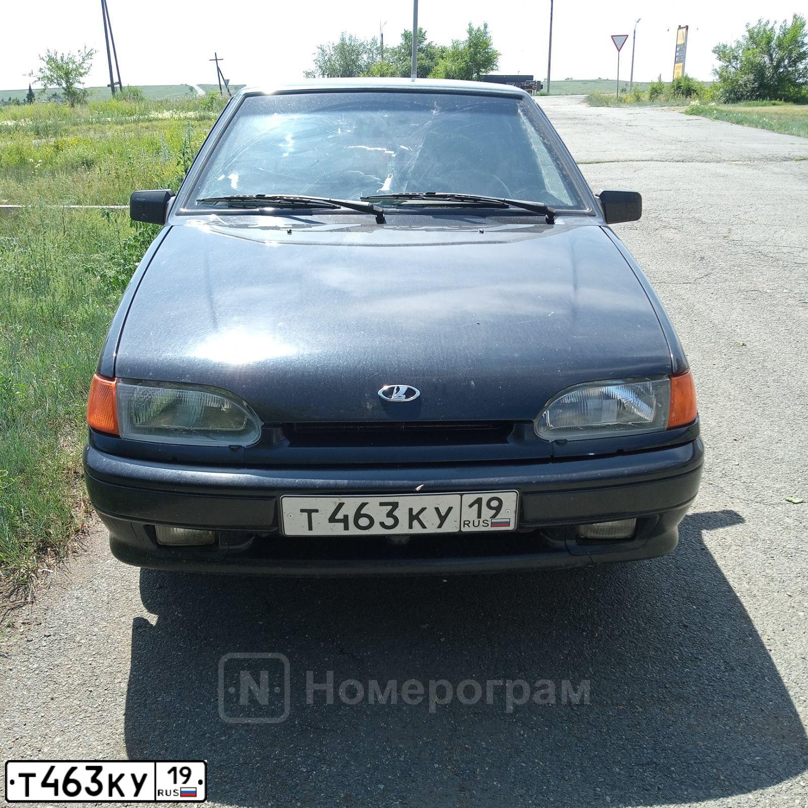 Фото автомобиля LADA 2114 SAMARA, 2009 — госномер Т463КУ19. Цвет: Темно-зеленый