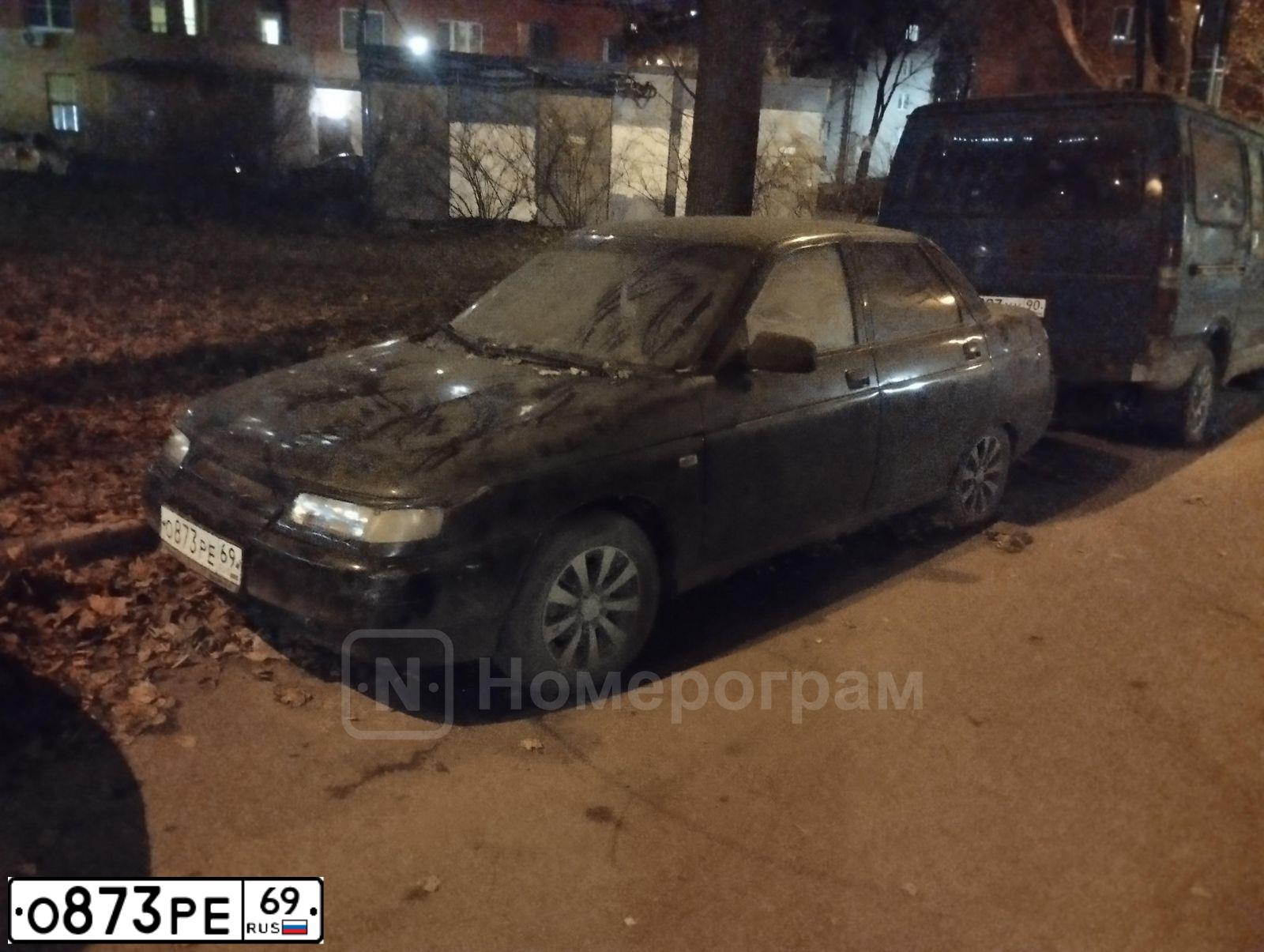 Фото автомобиля LADA 2110, 2005 — госномер О873РЕ69. Цвет: ГРАФИТОВЫЙ МЕТАЛЛИК