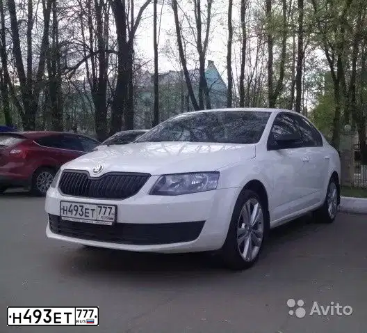Фото автомобиля SKODA OCTAVIA, 2014 — госномер Р129УА33. Цвет: БЕЛЫЙ